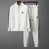 casual wear fendi tracksuit jogging zipper winter clothes fd20196604 white